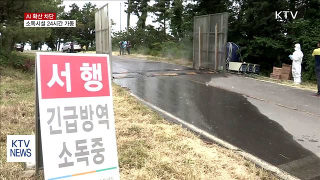 AI 확산 차단… 거점소독시설 24시간 가동