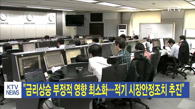 "금리상승 부정적 영향 최소화…적기 시장안정조치 추진"