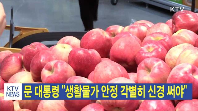 문 대통령 "생활물가 안정 각별히 신경 써야"