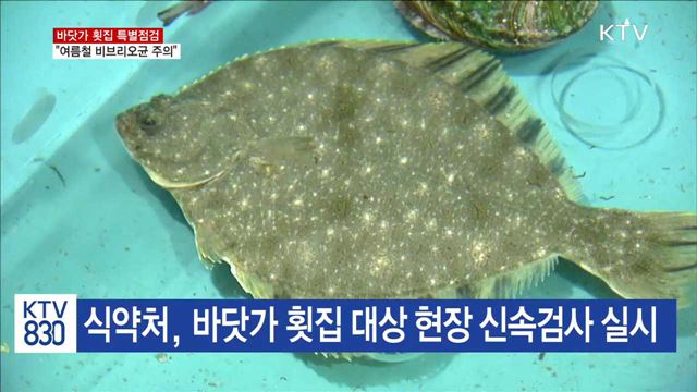 바닷가 횟집 특별점검… "여름철 비브리오균 주의"