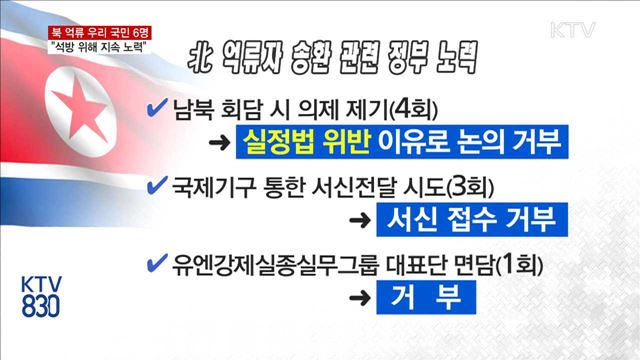 우리 국민 6명 억류…"석방 위해 지속 노력"