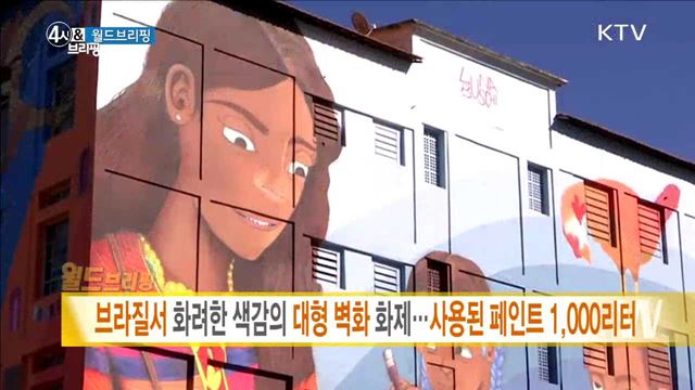 브라질서 화려한 색감의 대형 벽화 화재···사용된 페인트 1,000리터 [월드 브리핑]