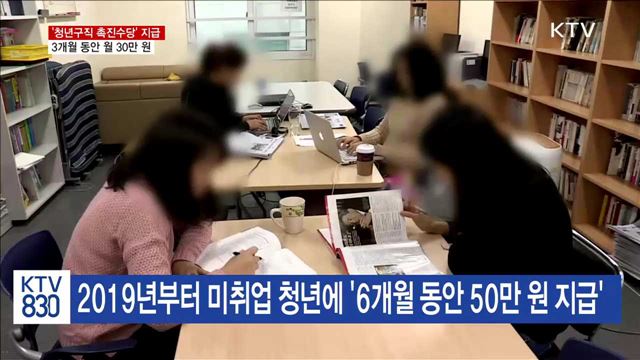 3개월 동안 월 30만 원 '청년구직 촉진수당' 지급