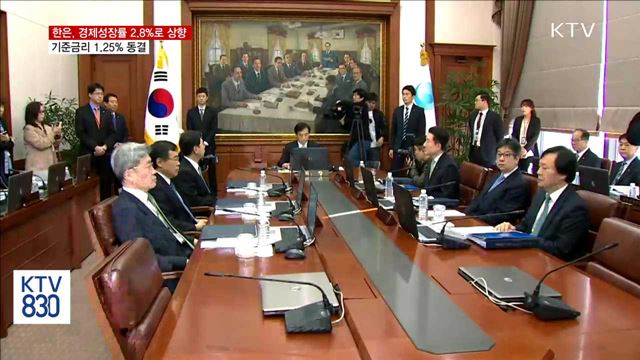 올해 경제성장률 2.8%로 상향 조정…기준금리는 동결