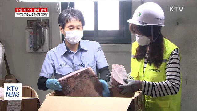 수입 쇠고기 검역 강화…"유입 가능성 높지 않아"