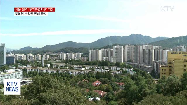 서울 전역 '투기과열지구'…조합원 분양권 전매 금지