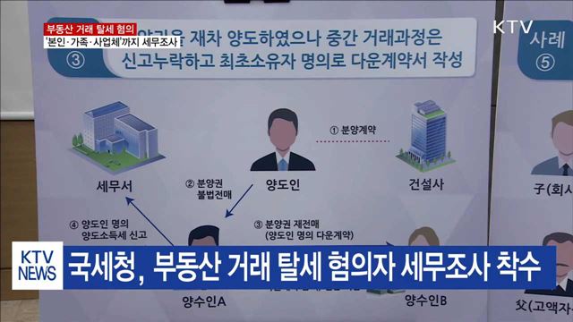 '본인·가족·사업체'까지 부동산 탈세혐의 세무 조사