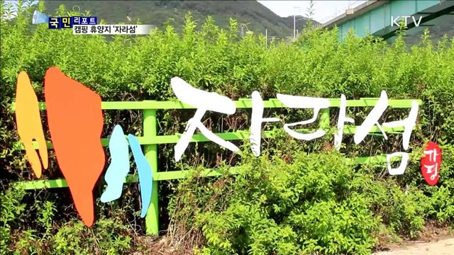 캠핑 휴양지 '자라섬', 무더위는 저만치..