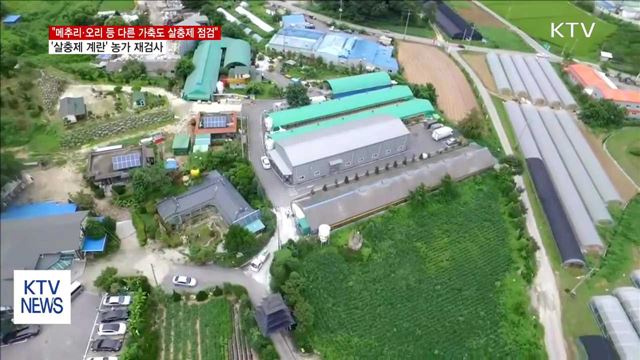 "메추리·오리 등 다른 가축도 살충제 일제 점검”