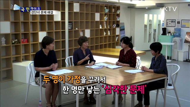 육아 부담 덜어 저출산·경단녀 문제 해결해요