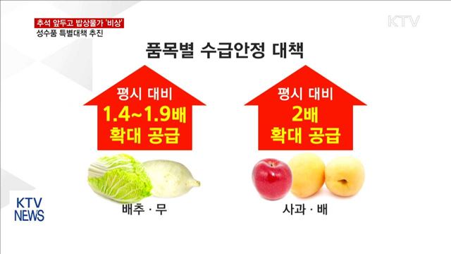 추석 앞두고 밥상물가 '비상'…특별대책 추진