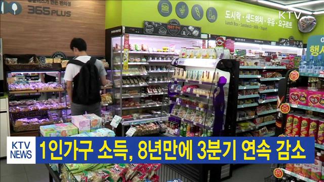 1인가구 소득, 8년만에 3분기 연속 감소