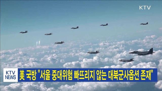 美 국방 "서울 중대위험 빠뜨리지 않는 대북군사옵션 존재"