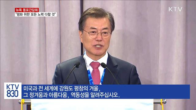 문 대통령 "평화를 위한 모든 노력 다할 것"