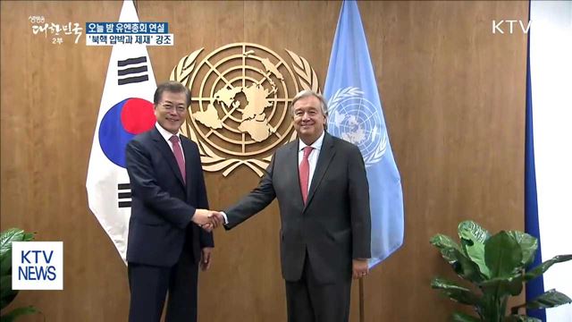 문 대통령, 오늘 밤 유엔총회 연설…'평화·압박'