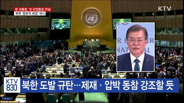 잠시 뒤 유엔총회 연설…한반도 평화 메시지