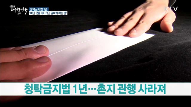 청탁금지법 1년 "아닌 것을 아니라고 말하게 하는 법"