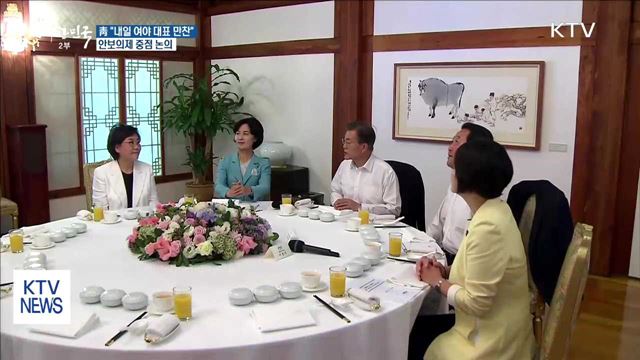 문 대통령, 내일 여야 대표 만찬…안보 현안 논의