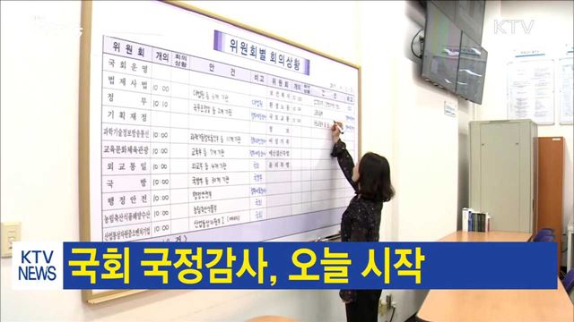 국회 국정감사, 오늘 시작