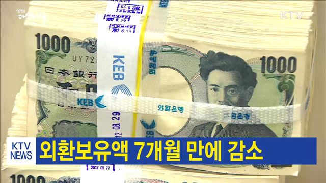외환보유액 7개월 만에 감소