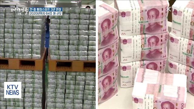 한·중 통화스와프 3년 연장…2020년까지 64조원 규모