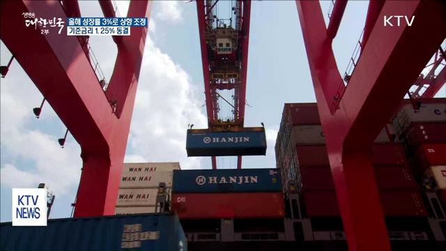 올해 성장률 3%로 상향 조정…기준금리 1.25% 동결