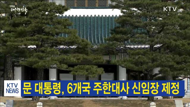 문 대통령, 6개국 주한대사 신임장 제정