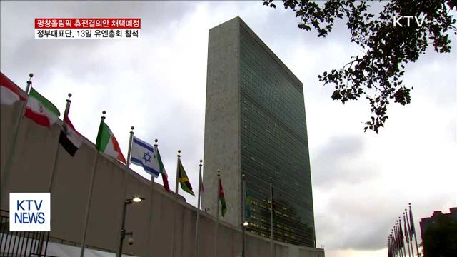 정부대표단, 유엔총회 참석…평창올림픽 휴전결의안 채택