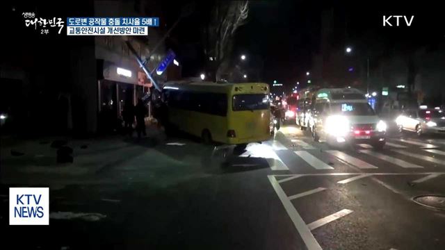 도로변 공작물 교통사고 치사율 5배 높아…시설 개선