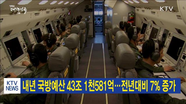 내년 국방예산 43조 1천581억…전년대비 7% 증가