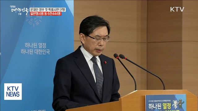 문재인 정부 첫 특별사면…일반형사범 등 6천444명