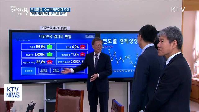 문 대통령 "최저임금 인상, 인간다운 삶 위한 것"