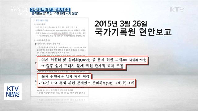 "국가기록원 '블랙리스트' 확인…전 원장 수사 의뢰"