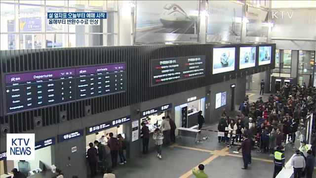 설 열차표 오늘부터 판매…올해부터 반환수수료 인상