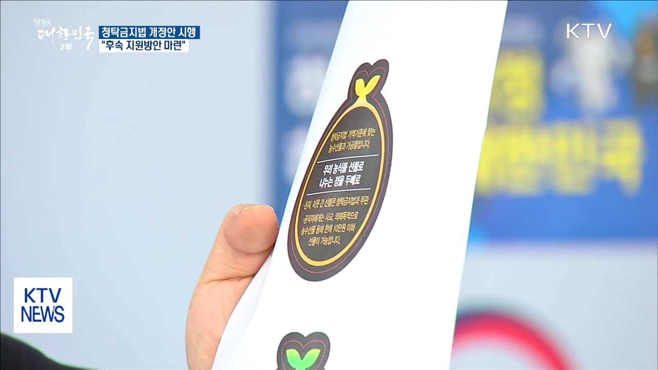 청탁금지법 개정에 설 선물 판매↑…"후속 지원방안 마련"