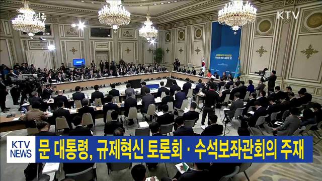 문 대통령, 규제혁신 토론회·수석보좌관회의 주재