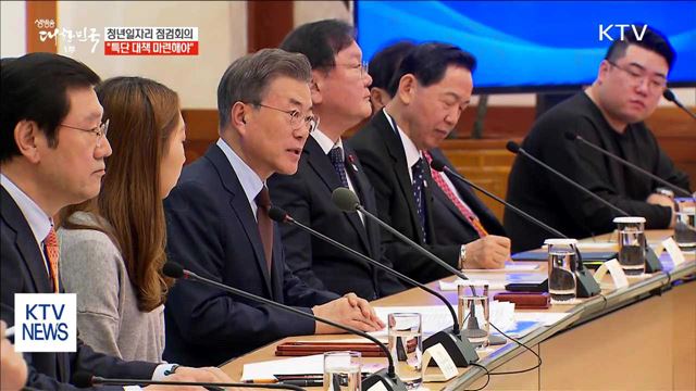 문 대통령 "청년 일자리 문제, 특단 대책 마련해야"