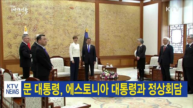 문 대통령, 에스토니아 대통령과 정상회담