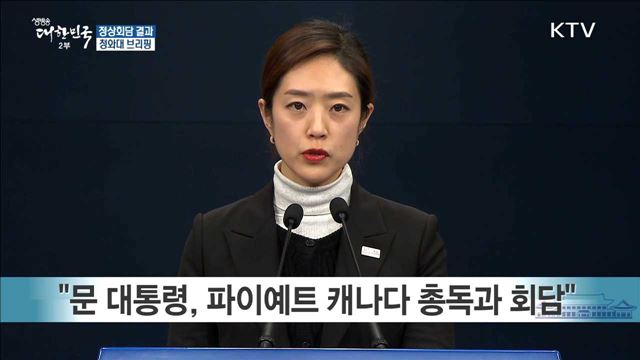 정상회담 결과 청와대 브리핑