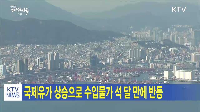 국제유가 상승으로 수입물가 석 달 만에 반등 