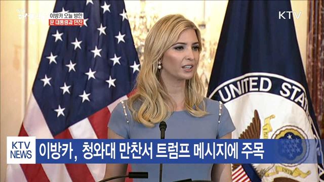 이방카, 오늘 문 대통령과 만찬…'정상급' 예우