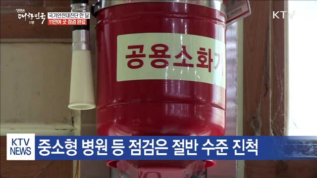 국가안전대진단 한 달…40% 점검 완료