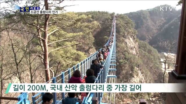 하늘을 걷는다…'소금산 출렁다리' 인기