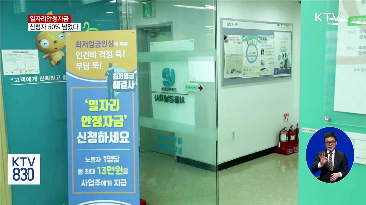 일자리안정자금 신청 50% 돌파…"시장 안착 중"