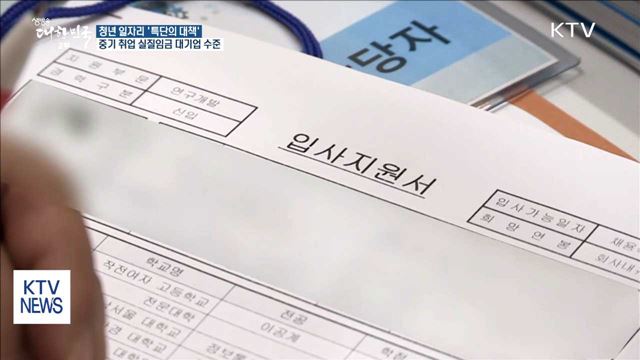 중기 취업 청년 실질소득, 대기업 수준으로
