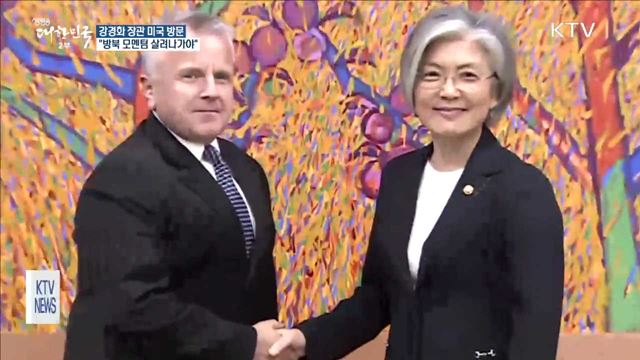 강경화 장관 미국 방문…"방북 모멘텀 살려나가야"