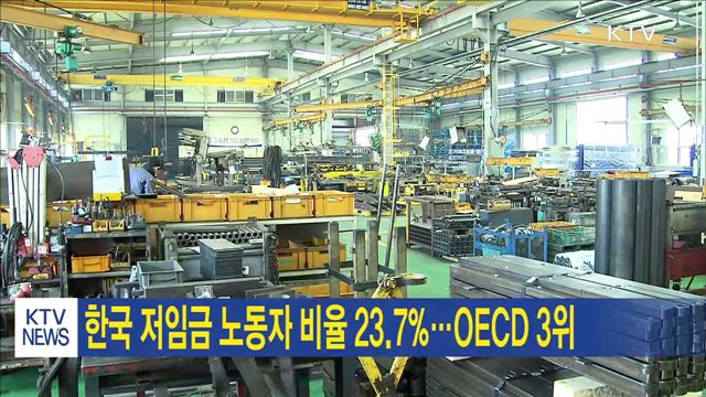 한국 저임금 노동자 비율 23.7%…OECD 3위