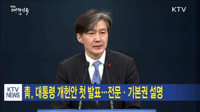 靑, 대통령 개헌안 첫 발표…전문·기본권 설명