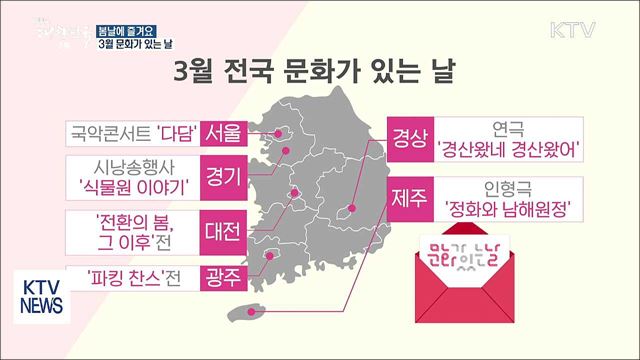 봄날에 즐겨요…'3월 문화가 있는 날'