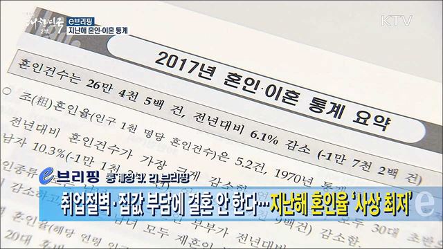지난해 혼인·이혼 통계 [e 브리핑]